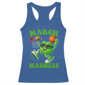 Basketball St Patricks Day Racerback Tank Top Mad Madness Irish Shamrock Playing Basketball Player Team Boys TS10 Royal Blue Print Your Wear