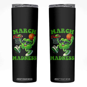 Basketball St Patricks Day Skinny Tumbler Mad Madness Irish Shamrock Playing Basketball Player Team Boys TS10 Black Print Your Wear