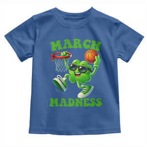 Basketball St Patricks Day Toddler T Shirt Mad Madness Irish Shamrock Playing Basketball Player Team Boys TS10 Royal Blue Print Your Wear