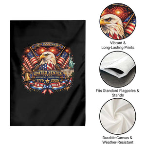 250 Years Of Freedom America Garden Flag USA Independence 250th Anniversary 1776 2026 Patriotic Eagle Flag TS10 Print Your Wear
