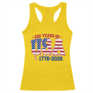 USA 250 Years Of Freedom Racerback Tank Top USA Independence 250th Anniversary 1776 2026 Patriotic Flag TS10 Daisy Print Your Wear