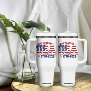 USA 250 Years Of Freedom Tumbler With Handle USA Independence 250th Anniversary 1776 2026 Patriotic Flag TS10 Print Your Wear