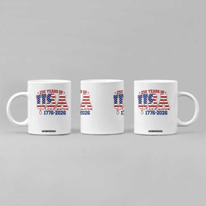 USA 250 Years Of Freedom Coffee Mug USA Independence 250th Anniversary 1776 2026 Patriotic Flag TS10 Print Your Wear