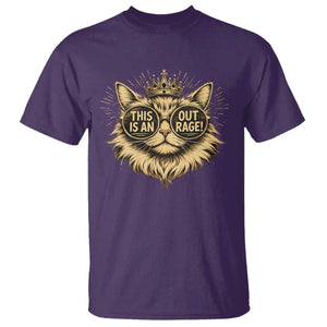 Funny Princess Cat T Shirt This Is An Outrage Donut Gold Cat Lover Gifts TS10 Purple Print Your Wear
