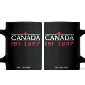 Canadian Maple Leaf Coffee Mug Canada Flag Vintage Retro Sport TS10 Black Print Your Wear