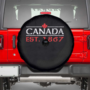 Canadian Maple Leaf Spare Tire Cover Canada Flag Vintage Retro Sport TS10 Black Print Your Wear