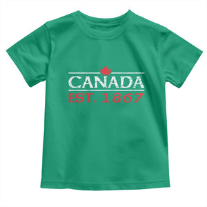 Canadian Maple Leaf Toddler T Shirt Canada Flag Vintage Retro Sport TS10 Irish Green Print Your Wear