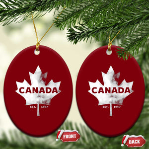 Canada Flag Ceramic Ornament Canadian Maple Leaf Vintage Retro Sport TS10 Print Your Wear
