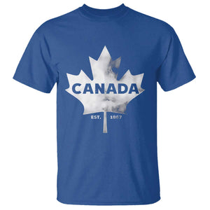 Canada Flag T Shirt Canadian Maple Leaf Vintage Retro Sport TS10 Royal Blue Print Your Wear