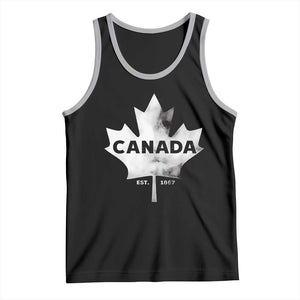 Canada Flag Tank Top Canadian Maple Leaf Vintage Retro Sport TS10 Black Athletic Heather Print Your Wear
