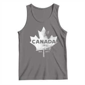 Canada Flag Tank Top Canadian Maple Leaf Vintage Retro Sport TS10 Deep Heather Print Your Wear