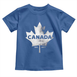 Canada Flag Toddler T Shirt Canadian Maple Leaf Vintage Retro Sport TS10 Royal Blue Print Your Wear