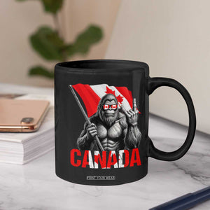 Bigfoot Canada Flag Coffee Mug Canadian Maple Leaf Patriotic Sasquatch TS10 Print Your Wear