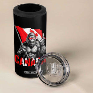 Bigfoot Canada Flag 4 in 1 Can Cooler Tumbler Canadian Maple Leaf Patriotic Sasquatch TS10 Print Your Wear