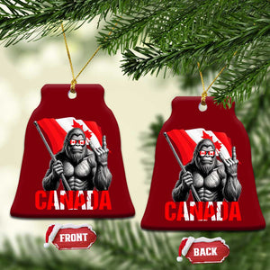 Bigfoot Canada Flag Ceramic Ornament Canadian Maple Leaf Patriotic Sasquatch TS10 Print Your Wear