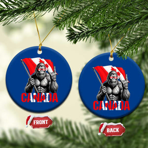 Bigfoot Canada Flag Ceramic Ornament Canadian Maple Leaf Patriotic Sasquatch TS10 1pc Blue Print Your Wear