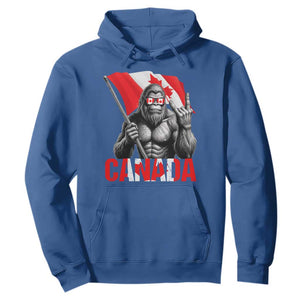 Bigfoot Canada Flag Hoodie Canadian Maple Leaf Patriotic Sasquatch TS10 Royal Blue Print Your Wear