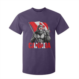 Bigfoot Canada Flag T Shirt For Kid Canadian Maple Leaf Patriotic Sasquatch TS10 Purple Print Your Wear