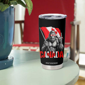 Bigfoot Canada Flag Tumbler Cup Canadian Maple Leaf Patriotic Sasquatch TS10 Print Your Wear