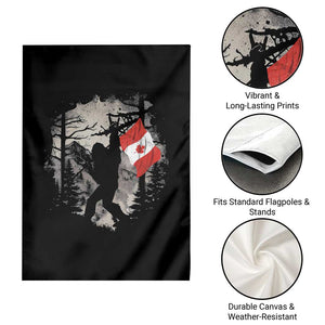 Bigfoot Canada Flag Garden Flag Retro Sasquatch Forest Rock On TS10 Print Your Wear