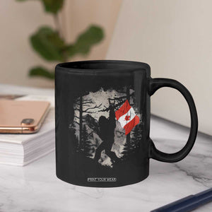 Bigfoot Canada Flag Coffee Mug Retro Sasquatch Forest Rock On TS10 Print Your Wear