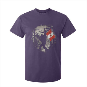 Bigfoot Canada Flag T Shirt For Kid Retro Sasquatch Forest Rock On TS10 Purple Print Your Wear