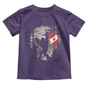 Bigfoot Canada Flag Toddler T Shirt Retro Sasquatch Forest Rock On TS10 Purple Print Your Wear