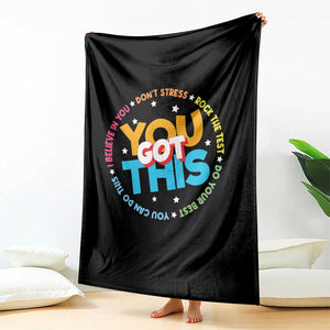 Test Day Teacher Throw Blanket Rock The Test Dont Stress Just Do Your Best TS10 Print Your Wear