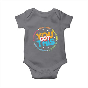Test Day Teacher Baby Onesie Rock The Test Dont Stress Just Do Your Best TS10 Charcoal Print Your Wear