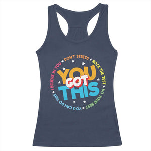 Test Day Teacher Racerback Tank Top Rock The Test Dont Stress Just Do Your Best TS10 Navy Print Your Wear
