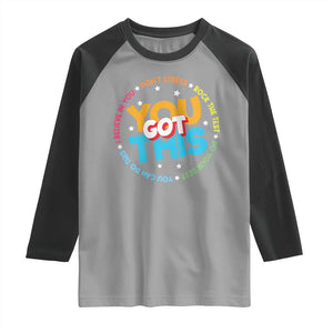 Test Day Teacher Raglan Shirt Rock The Test Dont Stress Just Do Your Best TS10 Sport Gray Black Print Your Wear