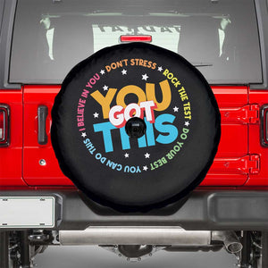 Test Day Teacher Spare Tire Cover Rock The Test Dont Stress Just Do Your Best TS10 Black Print Your Wear