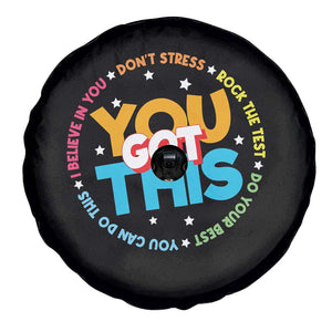 Test Day Teacher Spare Tire Cover Rock The Test Dont Stress Just Do Your Best TS10 Print Your Wear