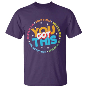Test Day Teacher T Shirt Rock The Test Dont Stress Just Do Your Best TS10 Purple Print Your Wear