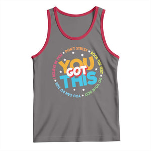 Test Day Teacher Tank Top Rock The Test Dont Stress Just Do Your Best TS10 Deep Heather Red Print Your Wear