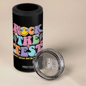 Teacher Test Day 4 in 1 Can Cooler Tumbler Rock The Test Dont Stress Just Do Your Best Cute Groovy TS10 Print Your Wear