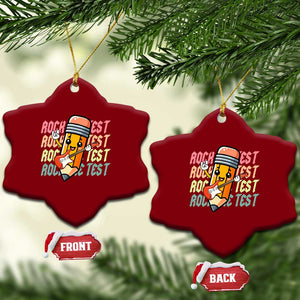 Teacher Rock The Test Day Ceramic Ornament Testing Motivational TS10 Print Your Wear