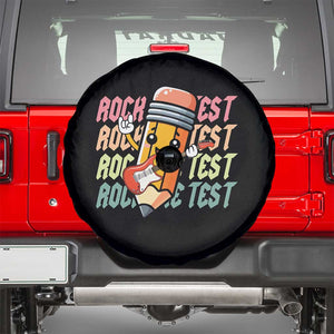 Teacher Rock The Test Day Spare Tire Cover Testing Motivational TS10 Black Print Your Wear