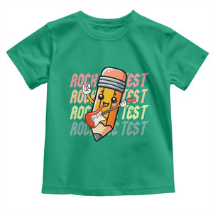 Teacher Rock The Test Day Toddler T Shirt Testing Motivational TS10 Irish Green Print Your Wear