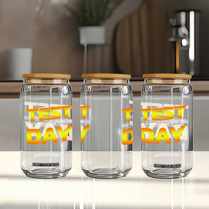 Funny Test Day Glass Can May The Skills Be With You Motivational Teacher TS10 Print Your Wear