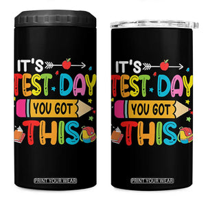 Test Day You Got This 4 in 1 Can Cooler Tumbler TS10 One Size: 16 oz Black Print Your Wear