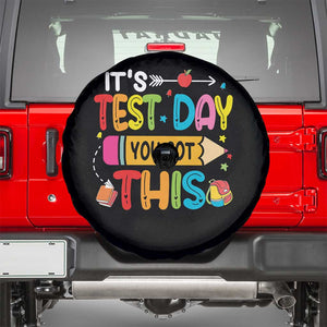 Test Day You Got This Spare Tire Cover TS10 Black Print Your Wear