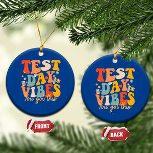 Test Day Vibes Ceramic Ornament Teacher Groovy Testing Day Exam TS10 1pc Blue Print Your Wear