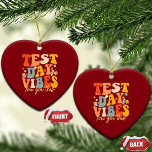 Test Day Vibes Ceramic Ornament Teacher Groovy Testing Day Exam TS10 Print Your Wear