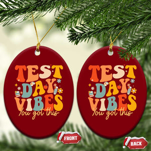 Test Day Vibes Ceramic Ornament Teacher Groovy Testing Day Exam TS10 Print Your Wear