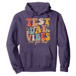 Test Day Vibes Hoodie Teacher Groovy Testing Day Exam TS10 Purple Print Your Wear