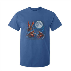 Three Crawfish Moon T Shirt For Kid Lobster Howling To The Moon Vintage Moon Animals TS10 Royal Blue Print Your Wear