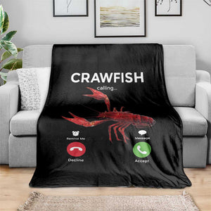 Crawfish Calling Throw Blanket Funny Fishing Cajun Boil Lobster Meme TS10 Print Your Wear