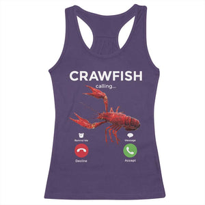 Crawfish Calling Racerback Tank Top Funny Fishing Cajun Boil Lobster Meme TS10 Purple Print Your Wear