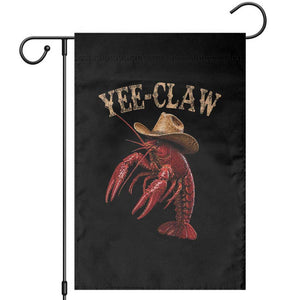 Funny Cowboy Crawfish Garden Flag Yee Claw Funny Crawfish Cajun Seafood Festival TS10 Black Print Your Wear